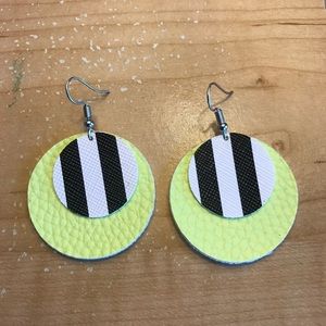 Faux leather earrings